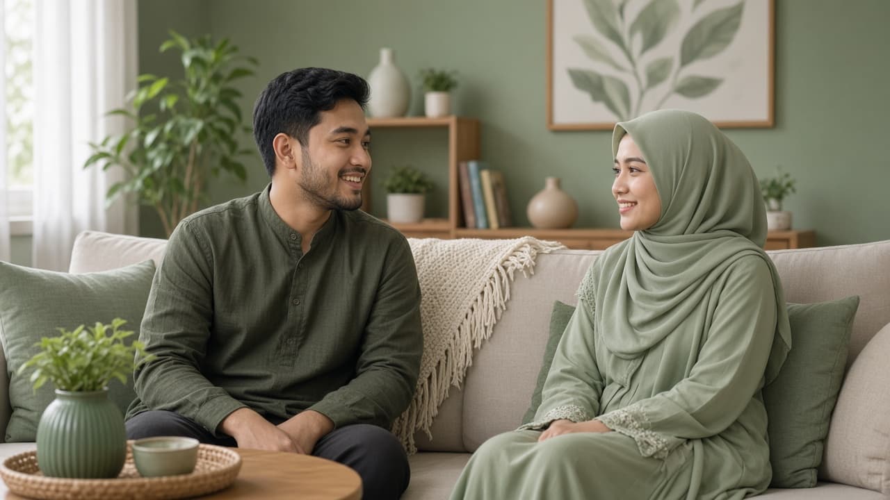 Percakapan hangat di rumah